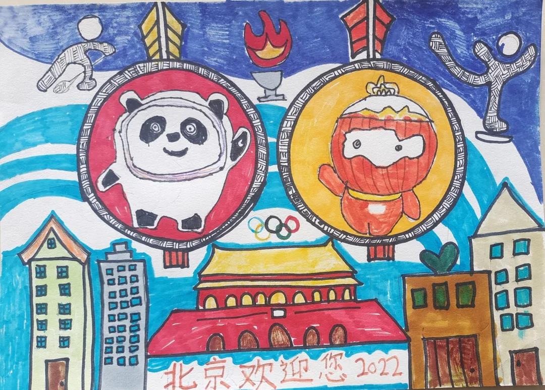 冬奥加油儿童画-图4