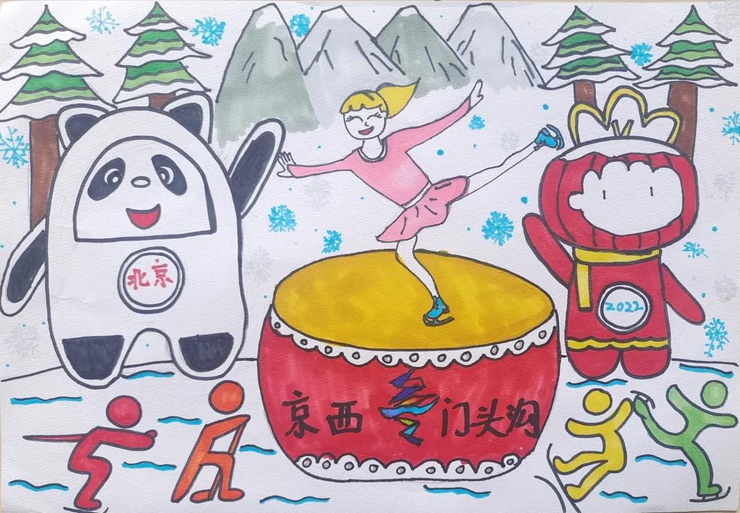 “丹青技艺  冰雪情怀”迎冬奥主题绘画-图1