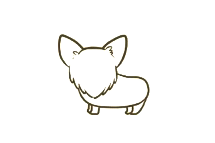 可爱柯基的简单画法步骤-图5