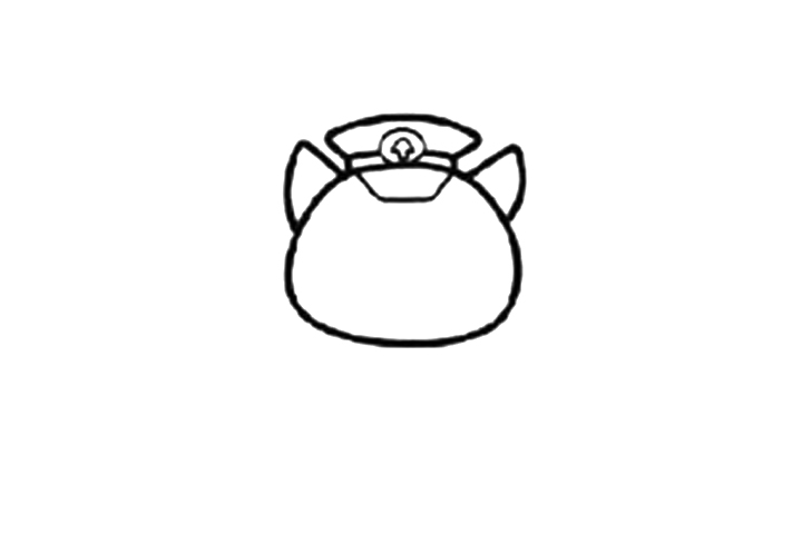 黑猫警长的简单画法-图3