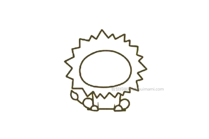 可爱小狮子的简单画法-图6