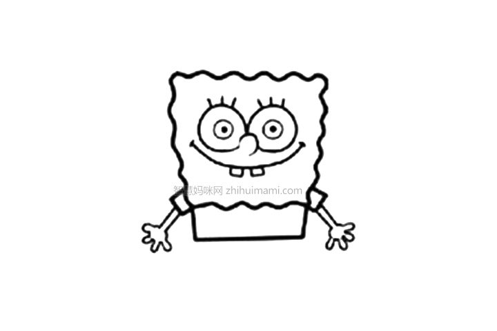 海绵宝宝的简单画法教程-图6