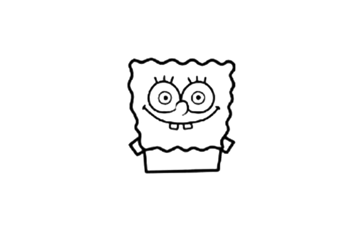 海绵宝宝的简单画法教程-图5