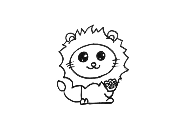 简单狮子怎么画-图3