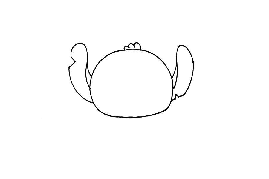 史迪奇简笔画怎么画-图1