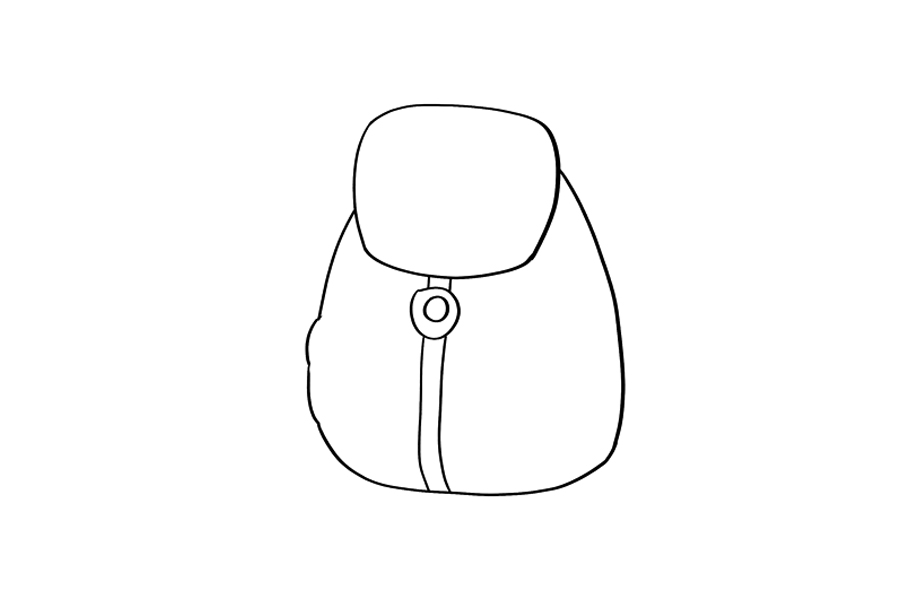 简单漂亮的书包怎么画-图1