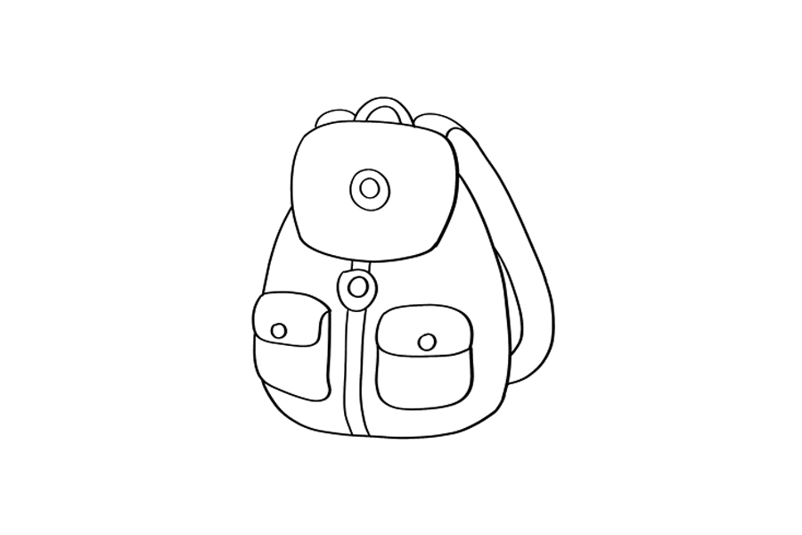 简单漂亮的书包怎么画-图2