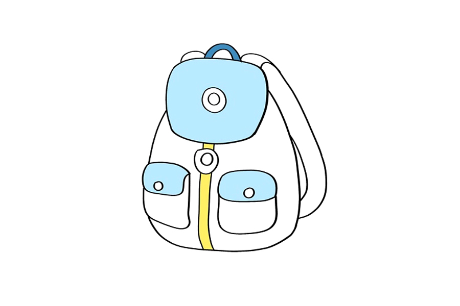 简单漂亮的书包怎么画-图3