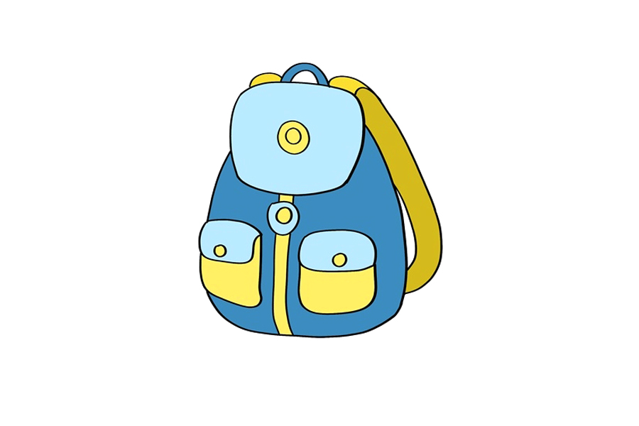 简单漂亮的书包怎么画