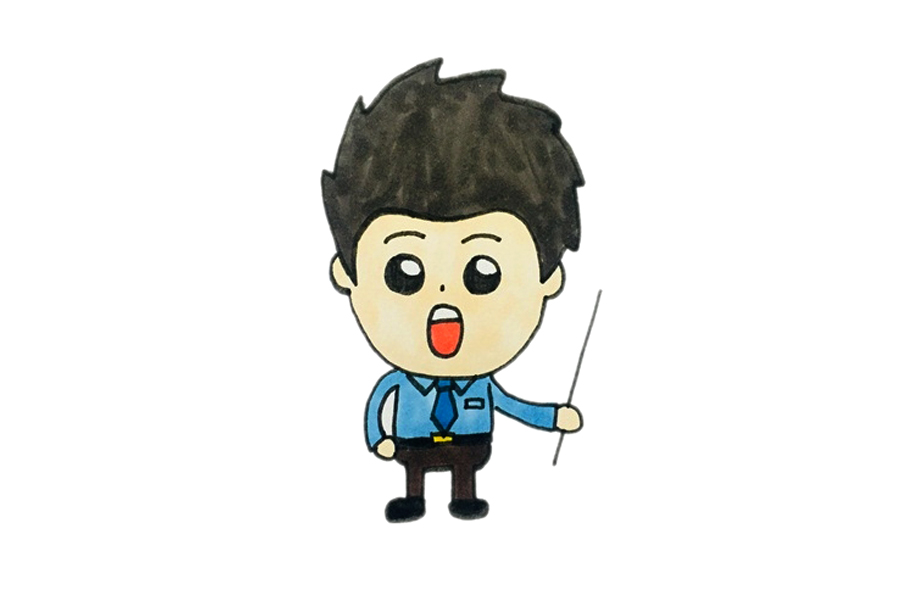 数学老师简笔画画法步骤