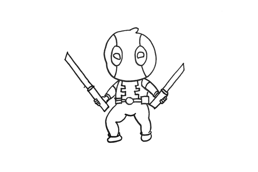 一步一步学画死侍-图3