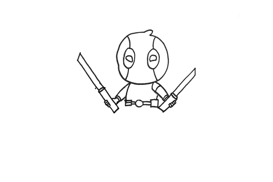 一步一步学画死侍-图2