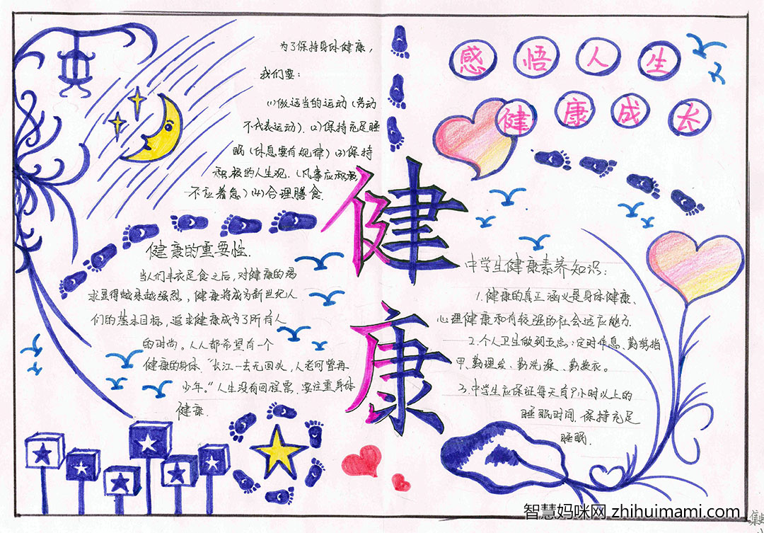 关于生活与健康的手抄报绘画作品-图8