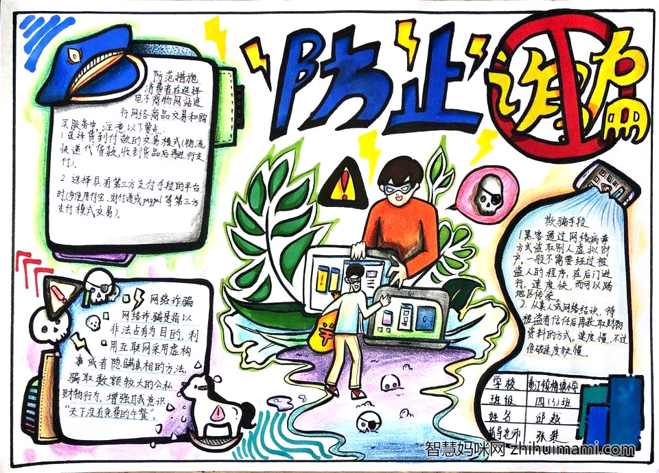 预防诈骗知识手抄报简单又漂亮-图1