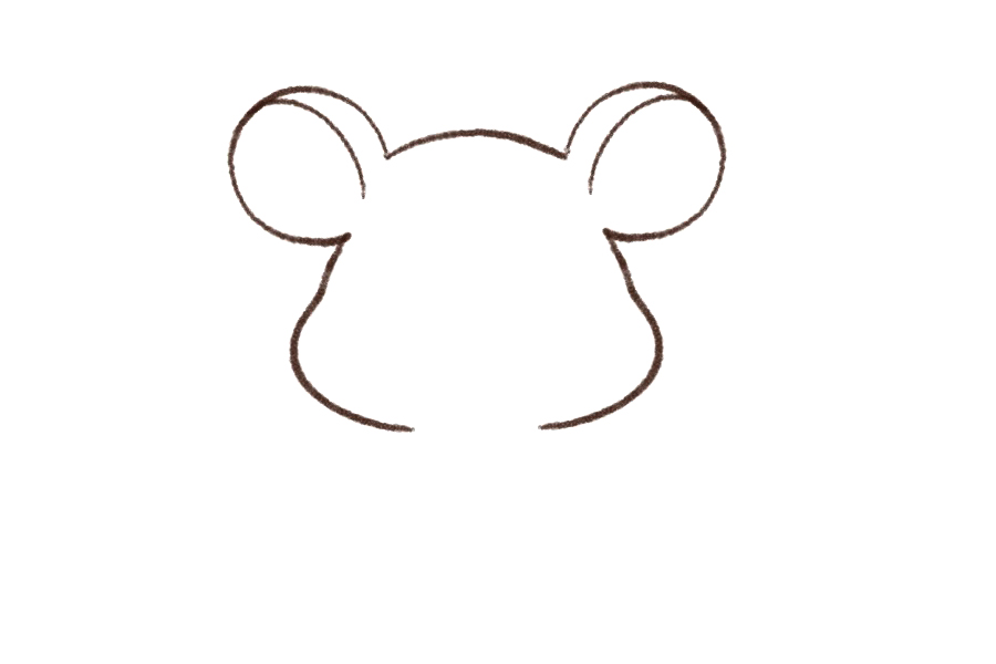 软软的龙猫简笔画画法步骤-图3