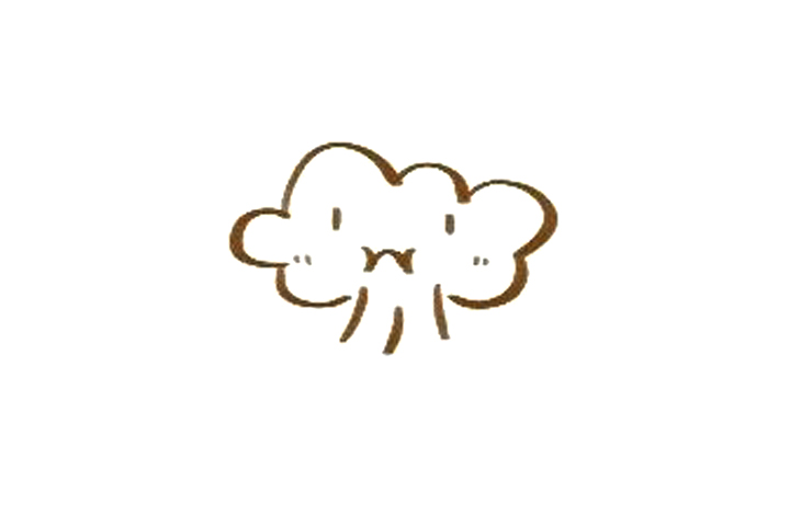 超萌的天气简笔画 下雪-图2