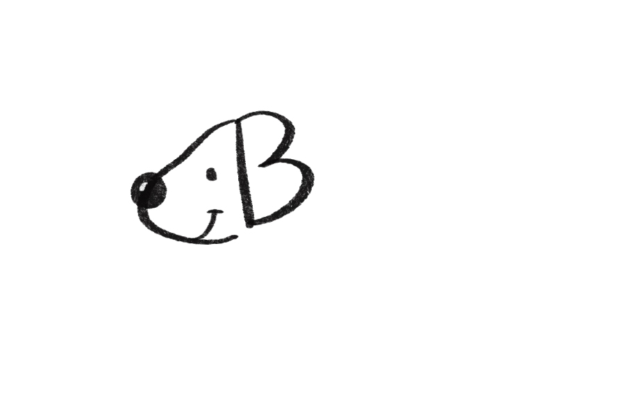 如何用字母B画一只小狗-图2