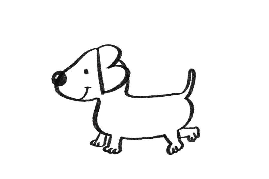 如何用字母B画一只小狗-图6