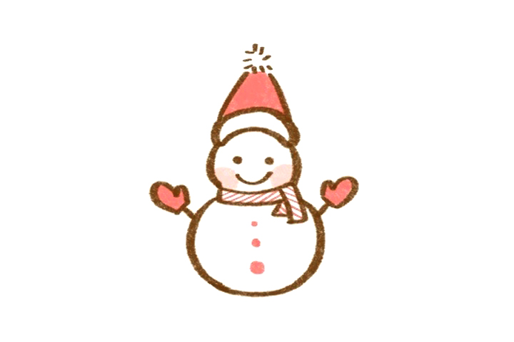圣诞节雪人怎么画