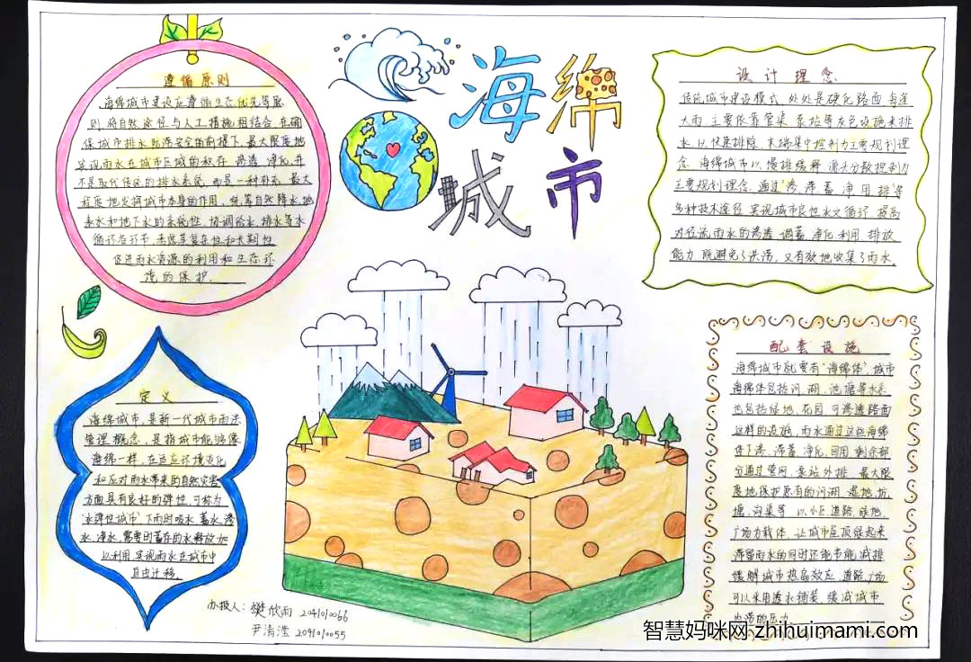 9张漂亮的海面城市主题手抄报-图5