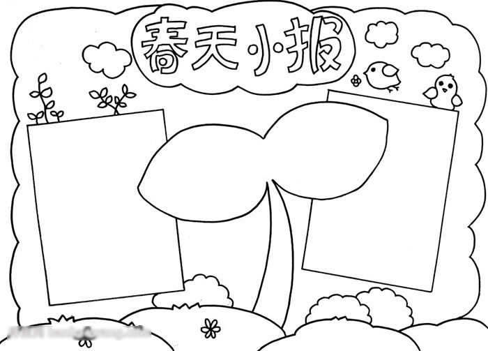 关于春天小报怎样画简单-图3