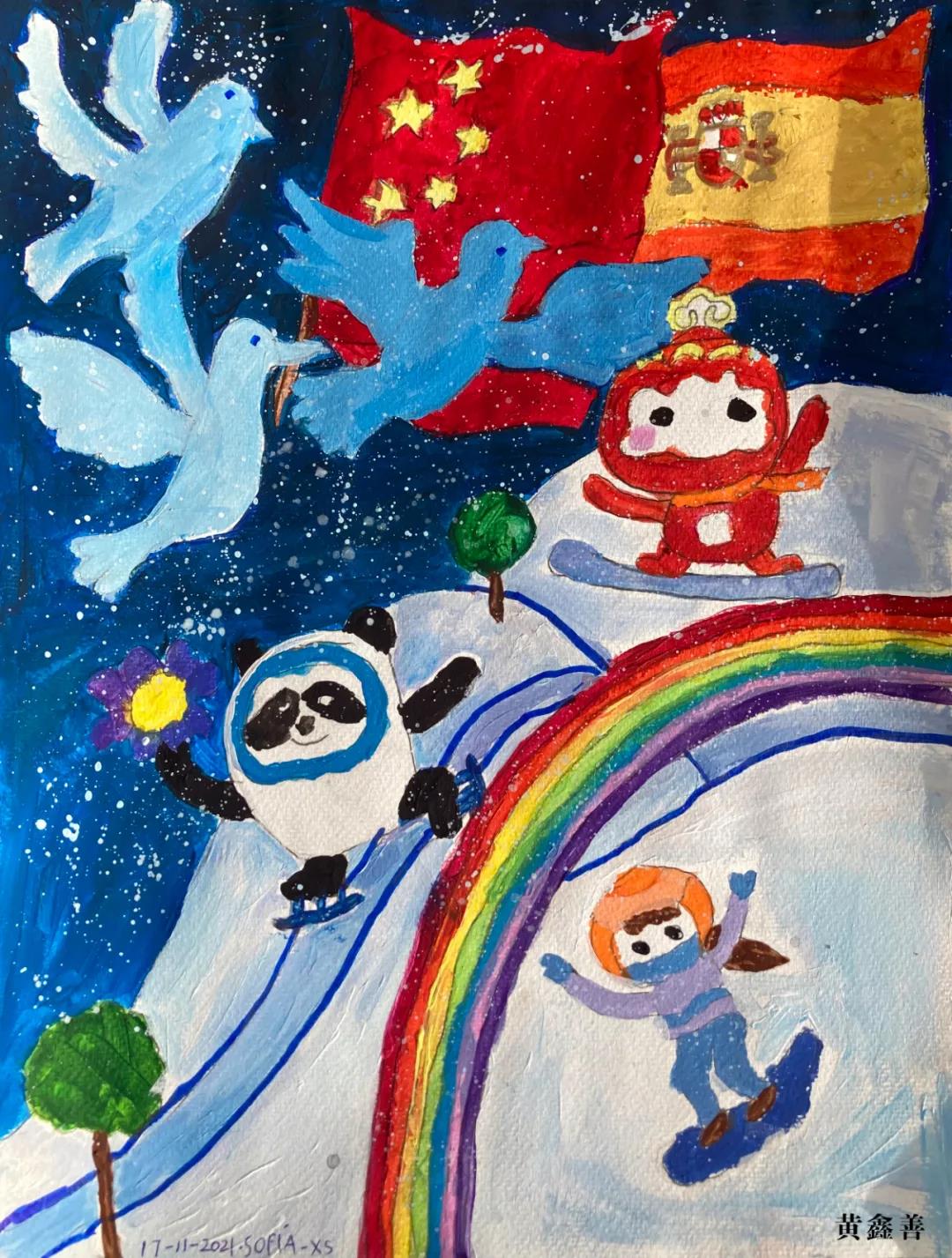 “喜迎冬奥，加油北京”主题绘画-图2