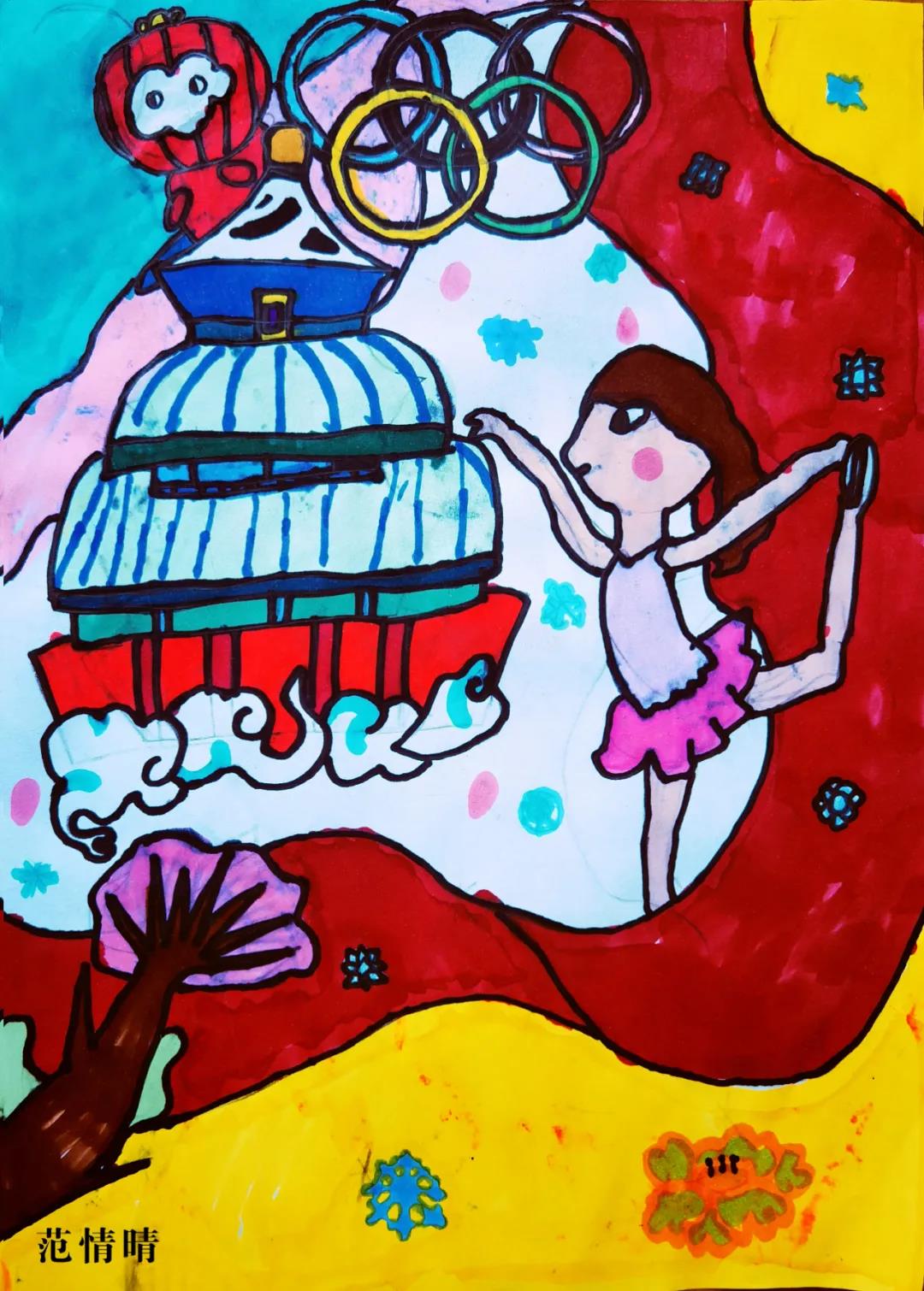 魅力冬奥绘画作品-图5