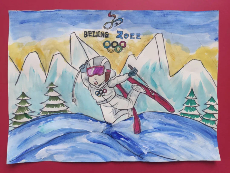 “逐梦冰雪·心向未来”冬奥会主题绘画-图1