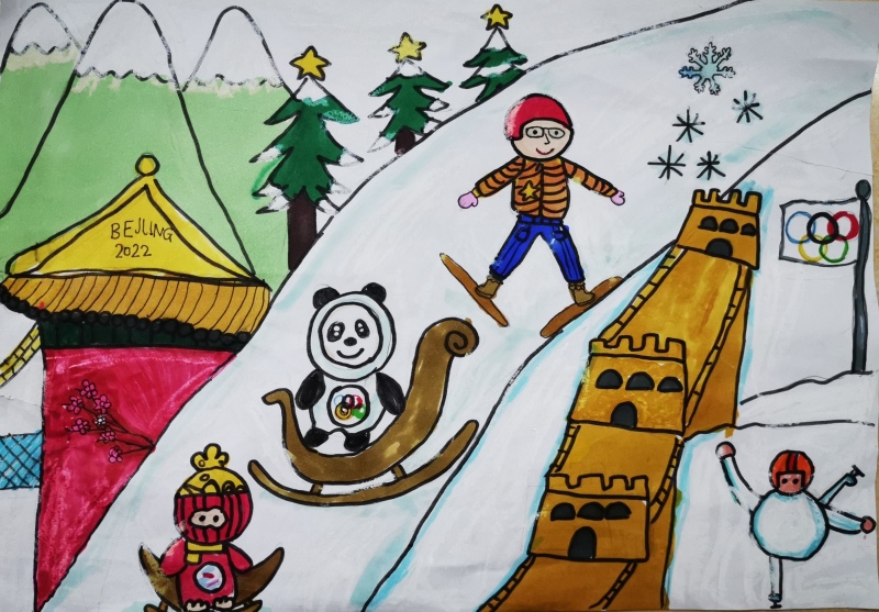 “逐梦冰雪·心向未来”冬奥会主题绘画-图6