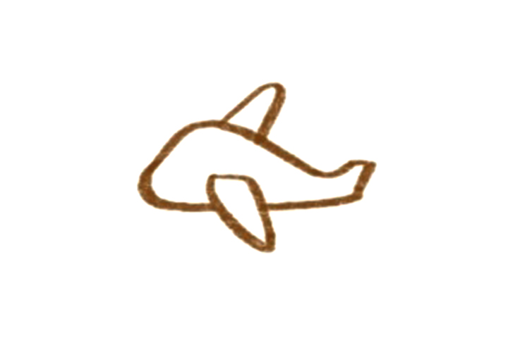 可爱小飞机简笔画教程-图2