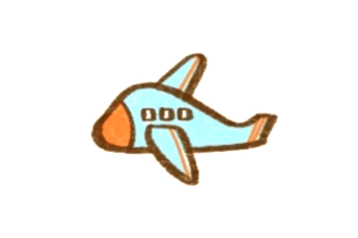 可爱小飞机简笔画教程