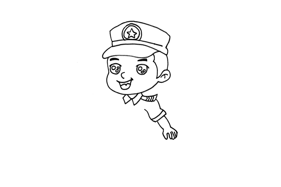 特种兵简笔画步骤-图2