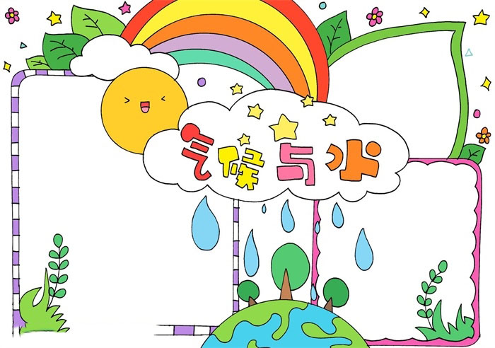 气候与水手抄报教程-图4