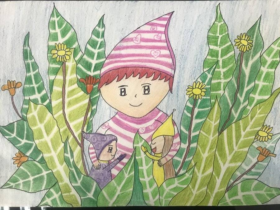 小精灵一家绘画图片