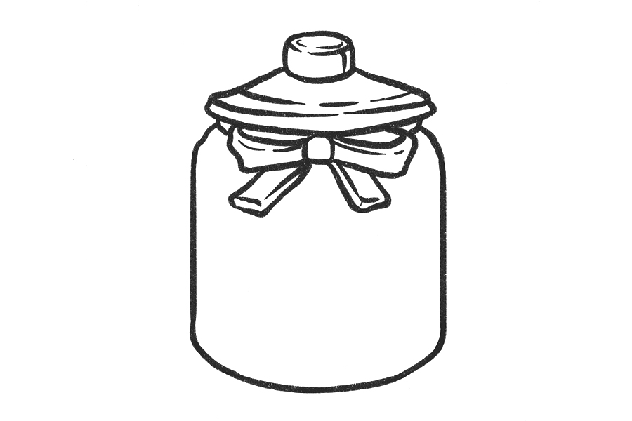 一瓶小饼干简笔画教程-图4