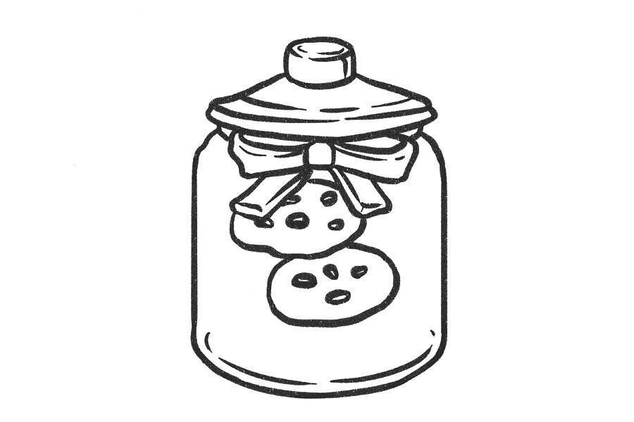 一瓶小饼干简笔画教程-图5