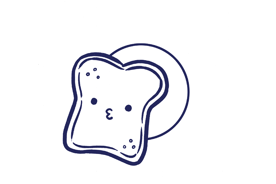 可爱三明治简笔画教程-图3