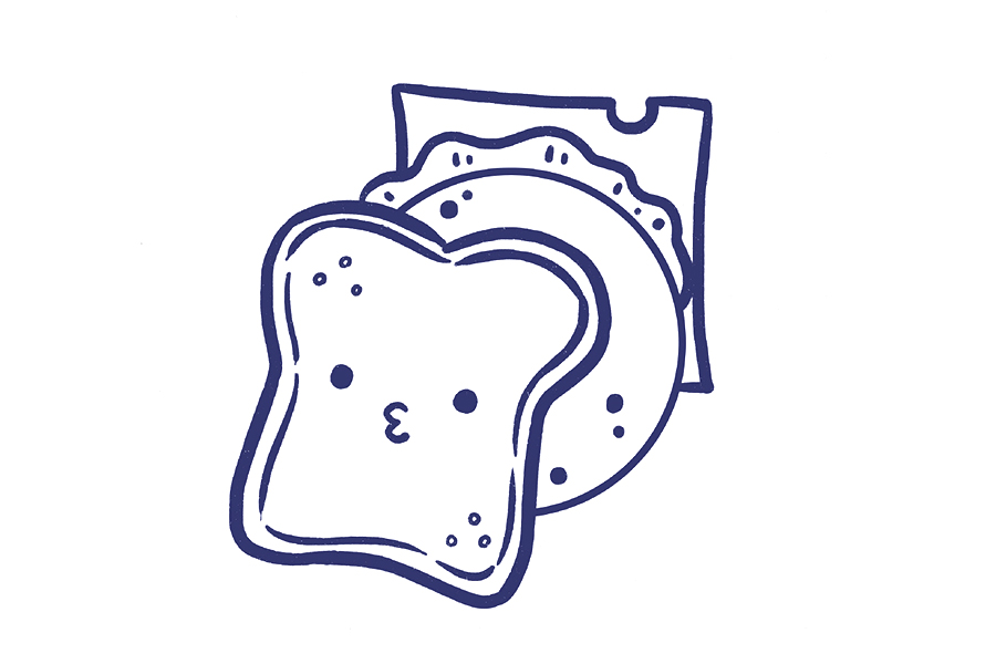 可爱三明治简笔画教程-图6