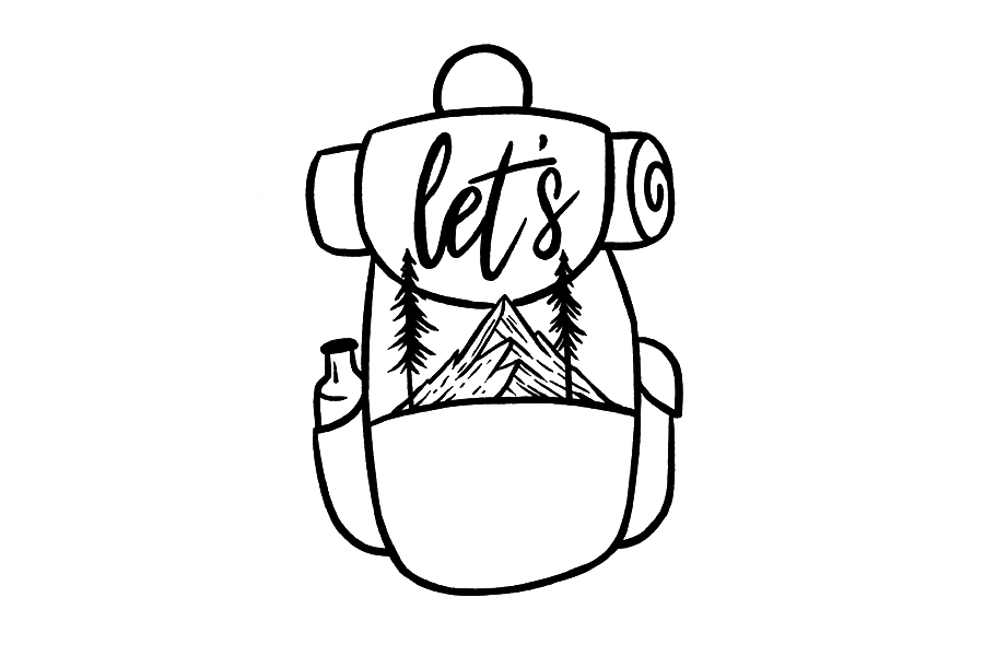 旅行背包简笔画教程-图8