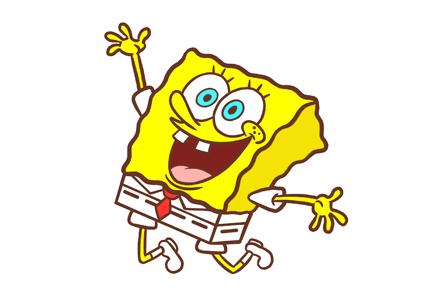 开心的海绵宝宝简笔画教程-图8