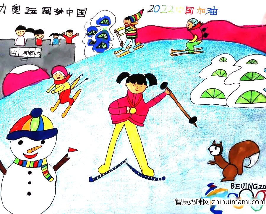 我为北京冬奥会代言绘画作品