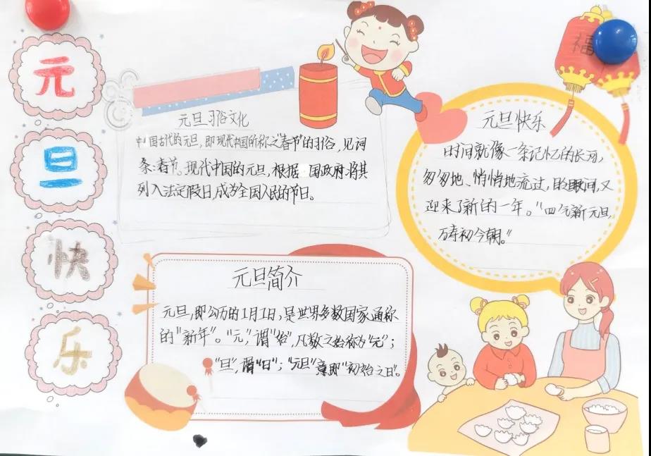 关于新年快乐的主题手抄报-图3