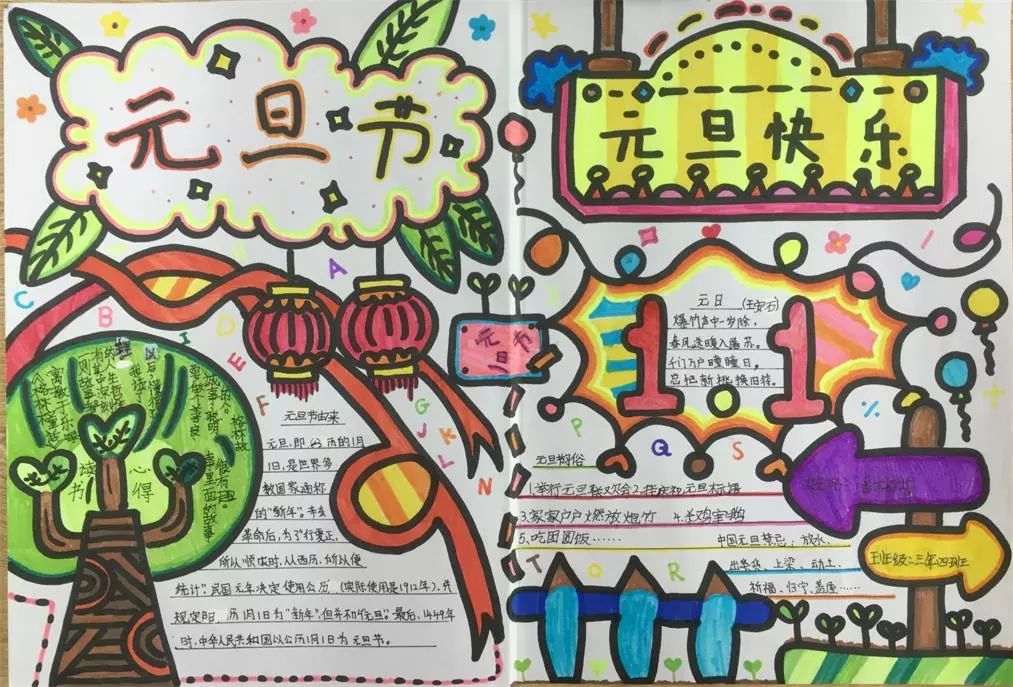 2022元旦节手抄报图片及内容-图3