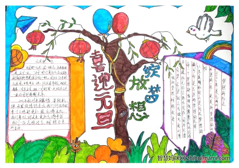 2022迎新年手抄报简单又漂亮-图9