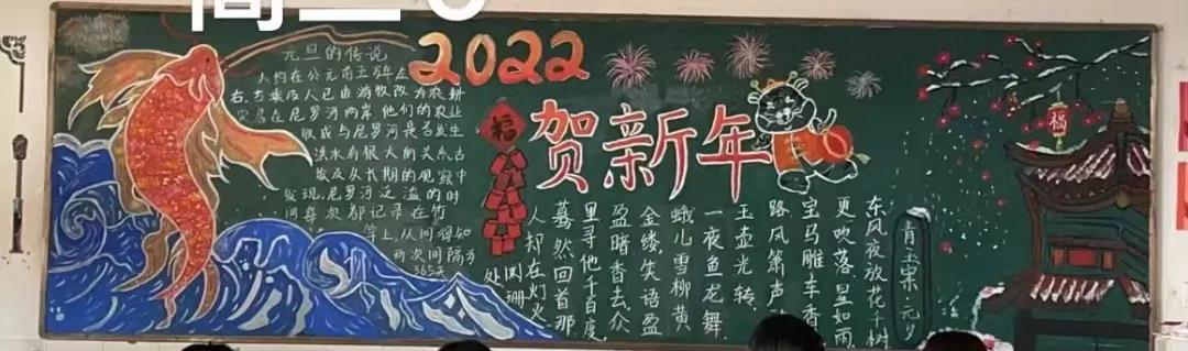 贺新年庆元旦主题黑板报一等奖-图9