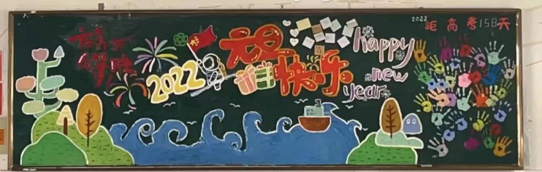 贺新年庆元旦主题黑板报一等奖-图13