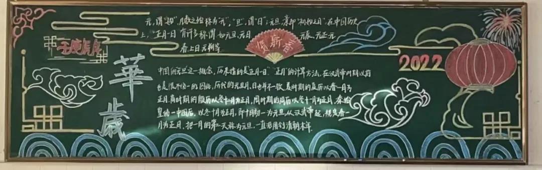 贺新年庆元旦主题黑板报一等奖-图14