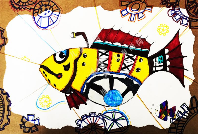 创意儿童画-鱼的联想