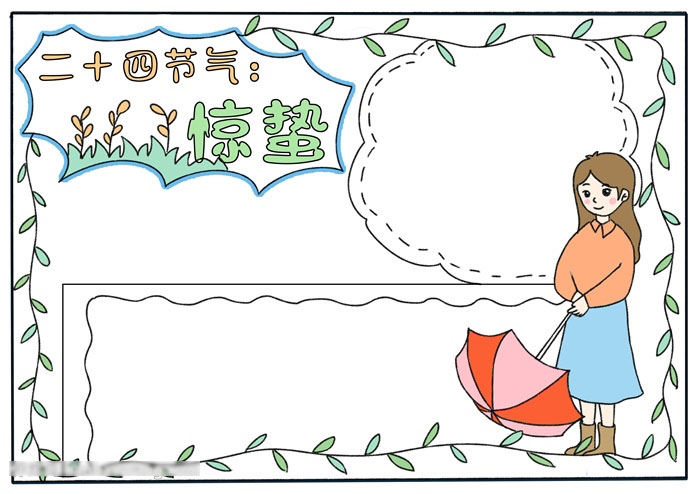 二十四节气惊蛰手抄报字少-图3