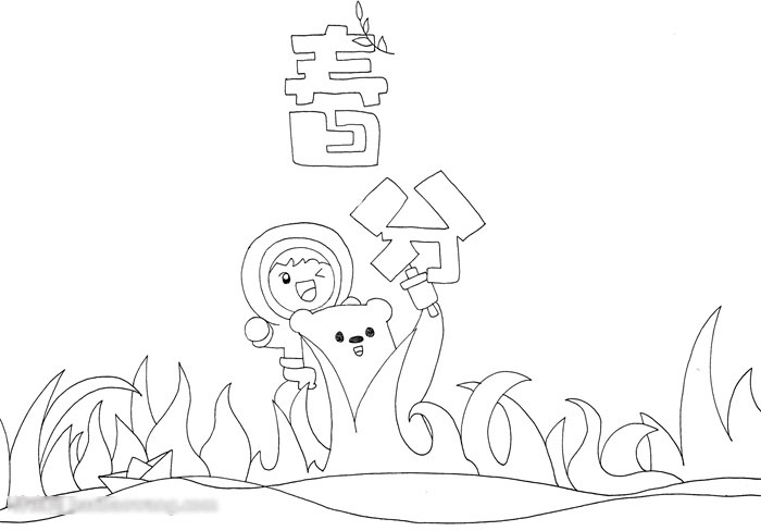 关于春分的手抄报漂亮-图1